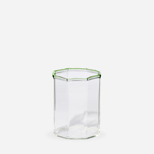 Gobelet transparent liseré vert