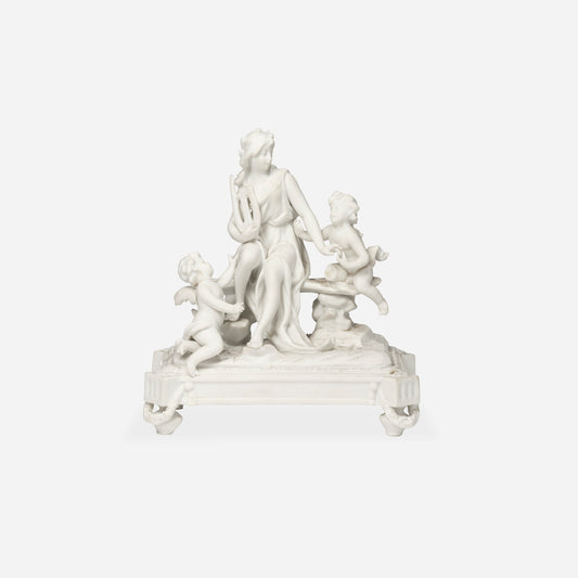 Femme à la harpe aux angelots