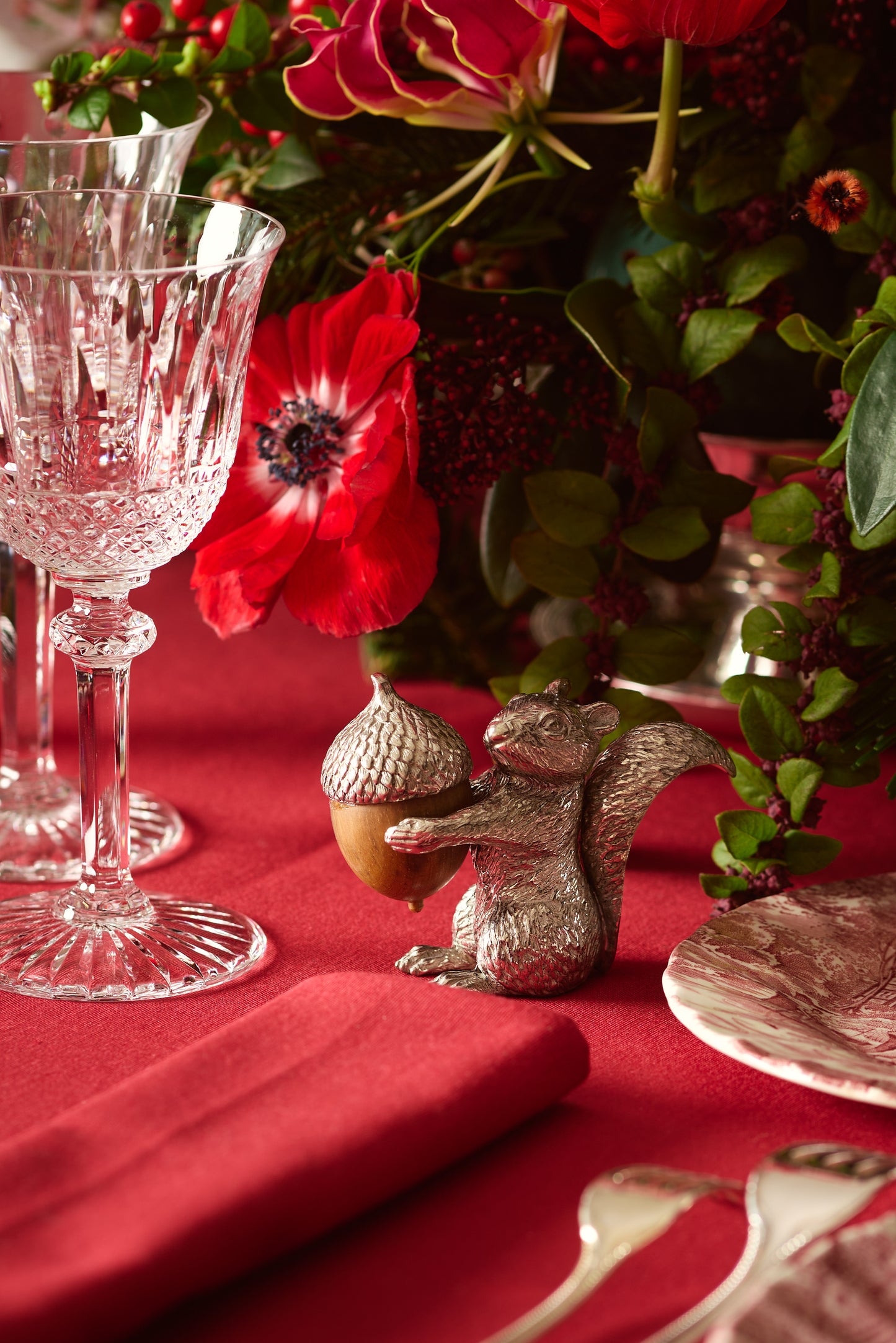 Chasse à Rouge Set salière et poivrière écureuil